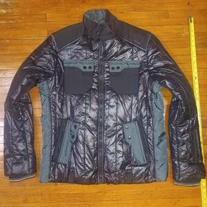 Energie Y2K Black and Gray Puffer Jacket